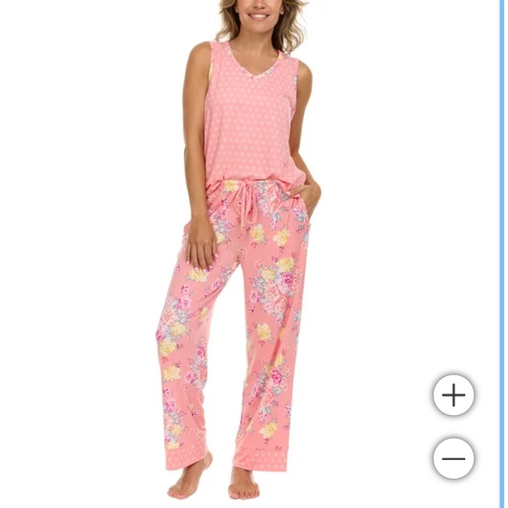 NWT Flora Nikrooz Women’s 3-piece Pajamas Set butter soft M L XL pink - Picture 2 of 7